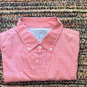 Banana Republic Pink Patterned Men's Shirt
